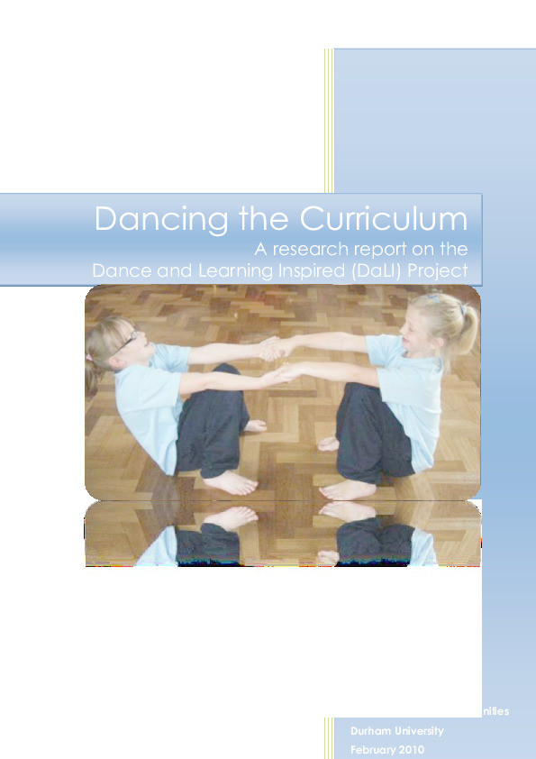 Dancing the Curriculum: a research report on the Dance and Learning Inspired (DALI) project Thumbnail