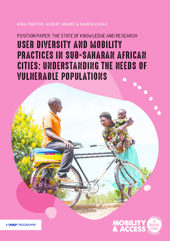 User diversity and mobility practices in Sub-Saharan African cities: understanding the needs of vulnerable populations. The state of knowledge and research Thumbnail