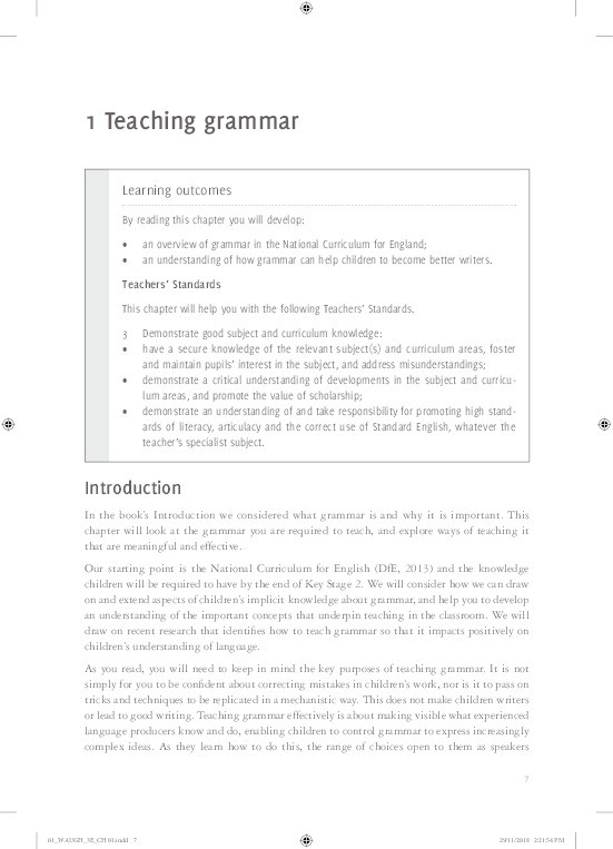 Teaching Grammar, Punctuation and Spelling in Primary Schools Thumbnail