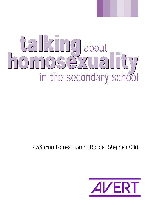 Talking about homosexuality in the secondary school Thumbnail
