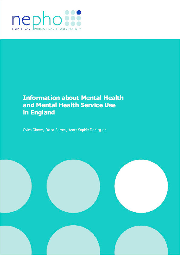 Information about mental health and mental health service use in England Thumbnail