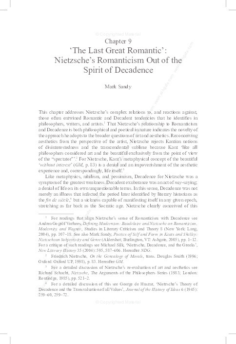 Decadent Romanticism: 1780-1914 Thumbnail