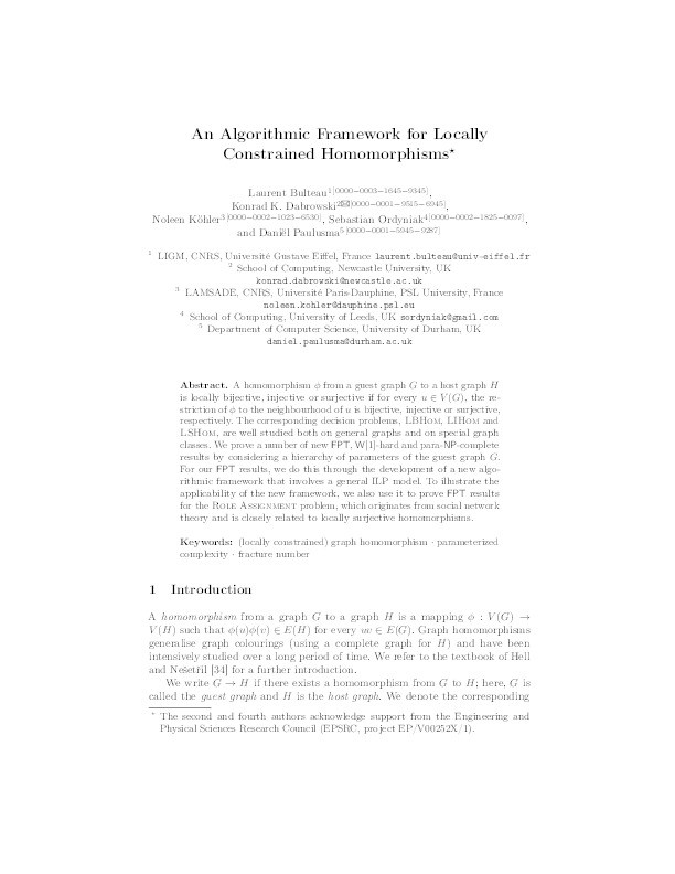 An algorithmic framework for locally constrained homomorphisms Thumbnail