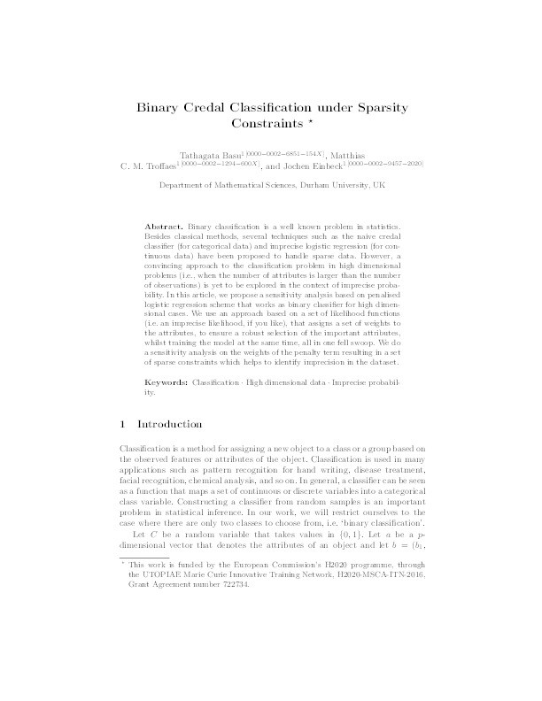Binary Credal Classification Under Sparsity Constraints Thumbnail