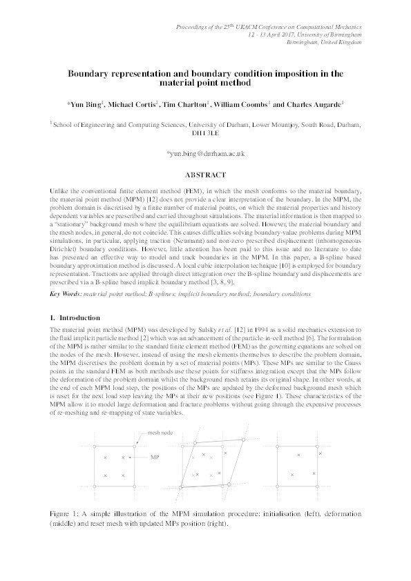 Boundary representation and boundary condition imposition in the material point method Thumbnail