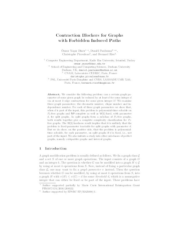 Contraction blockers for graphs with forbidden induced paths Thumbnail