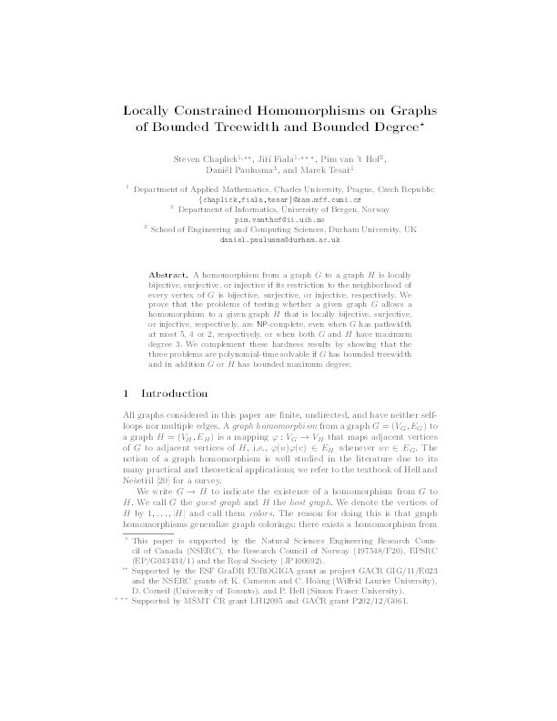 Locally Constrained Homomorphisms on Graphs of Bounded Treewidth and Bounded Degree Thumbnail