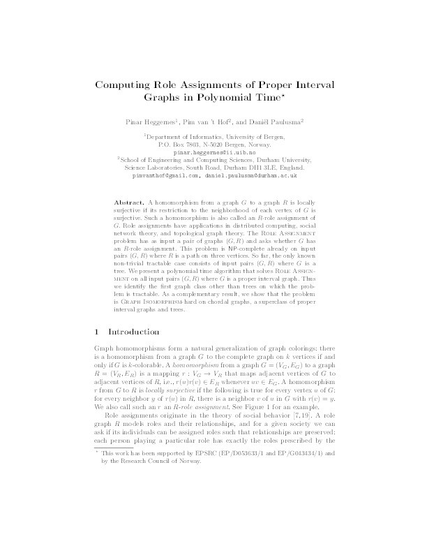 Computing Role Assignments of Proper Interval Graphs in Polynomial Time Thumbnail