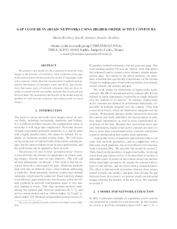 Gap Closure in (Road) Networks Using Higher-Order Active Contours Thumbnail