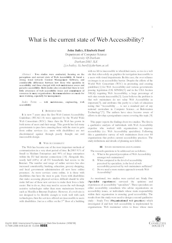 What is the current state of web accessibility? Thumbnail