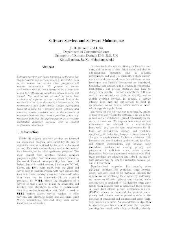 Software services and software maintenance Thumbnail