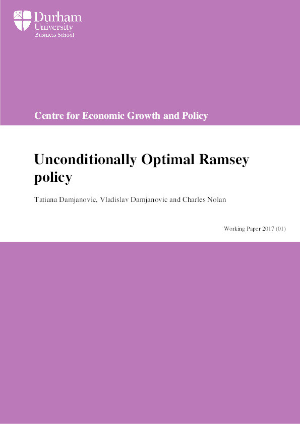 Unconditionally Optimal Ramsey policy Thumbnail