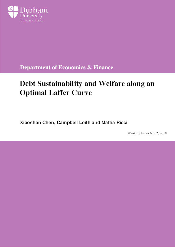 Debt Sustainability and Welfare along an Optimal Laffer Curve Thumbnail