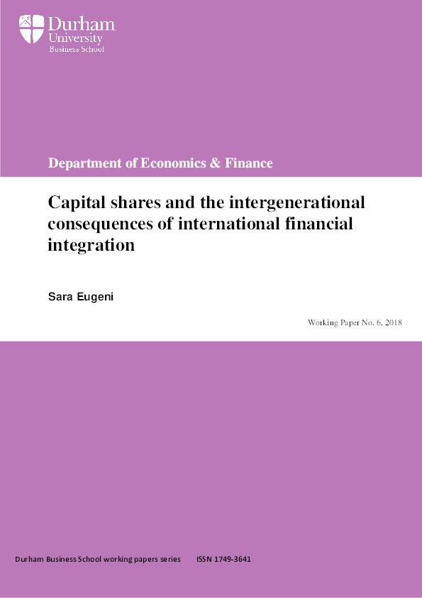 Capital shares and the intergenerational consequences of international financial integration Thumbnail