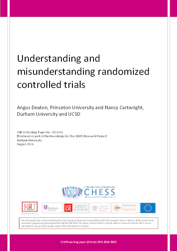 Understanding and misunderstanding randomized controlled trials Thumbnail