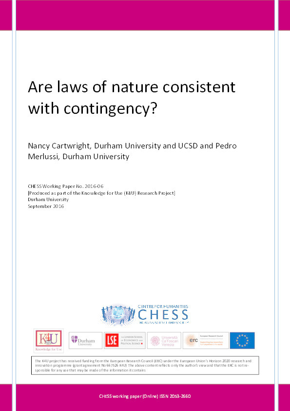 Are laws of nature consistent with contingency? Thumbnail