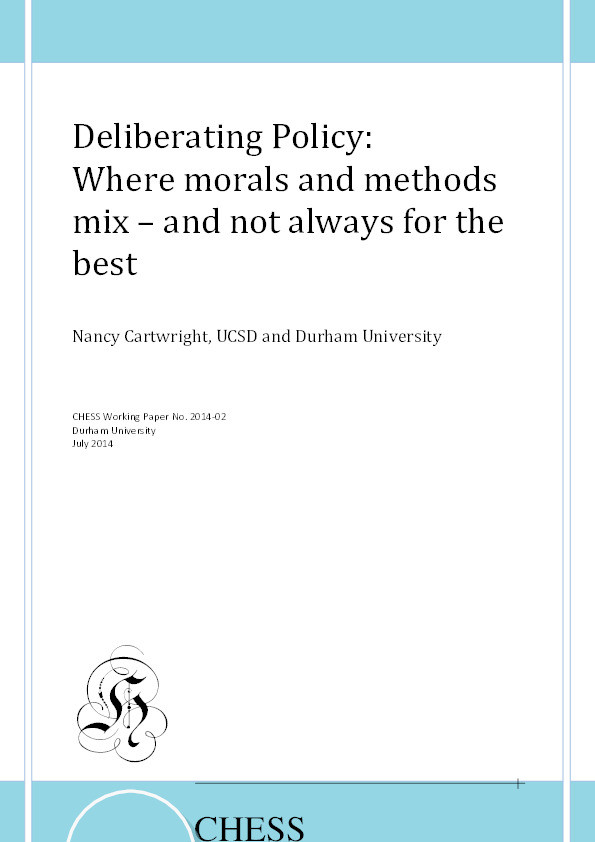 Deliberating Policy: Where morals and methods mix – and not always for the best Thumbnail