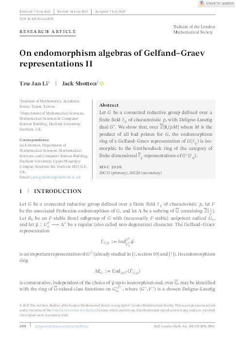 On Endomorphism Algebras of Gelfand-Graev Representations II Thumbnail