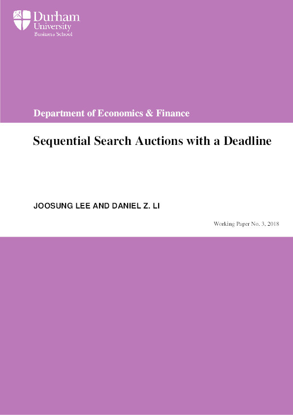 Sequential Search Auctions with a Deadline Thumbnail