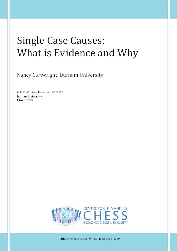 Single Case Causes: What is Evidence and Why Thumbnail