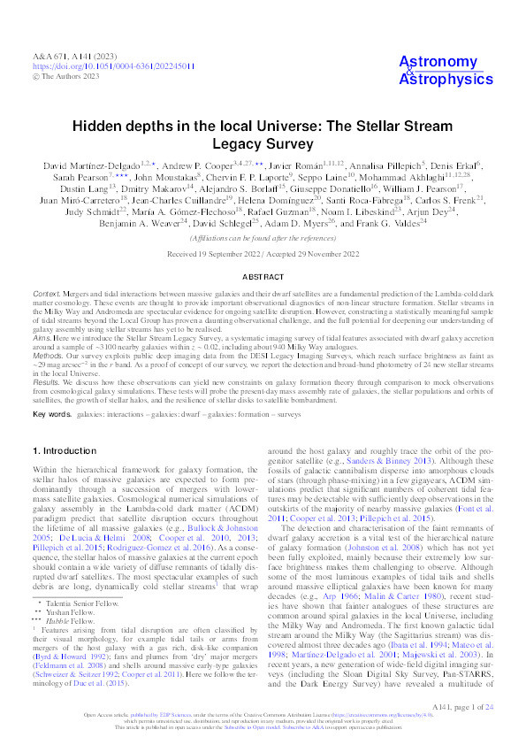 Hidden depths in the local Universe: The Stellar Stream Legacy Survey Thumbnail