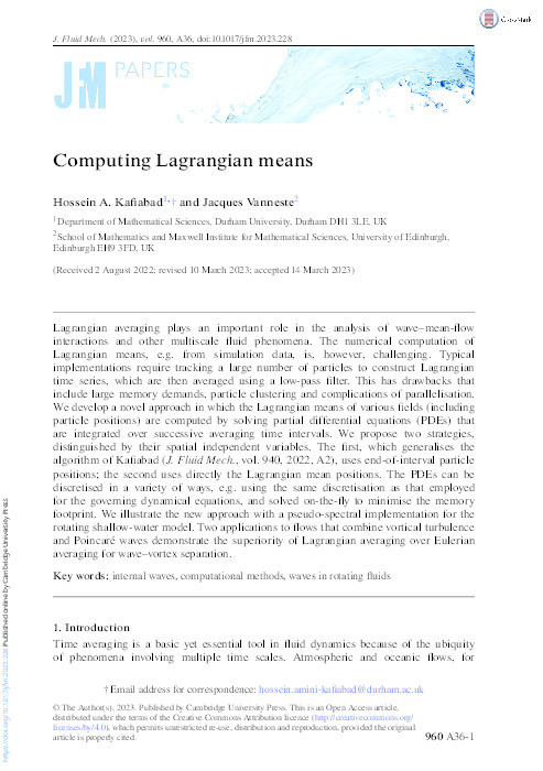 Computing Lagrangian means Thumbnail