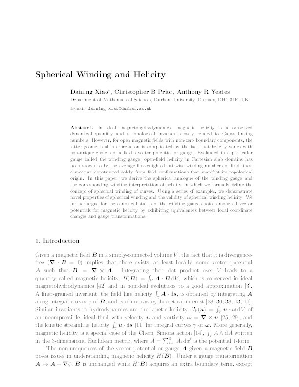 Spherical winding and helicity Thumbnail