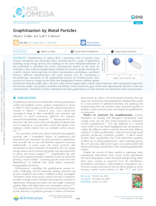 Graphitization by Metal Particles Thumbnail