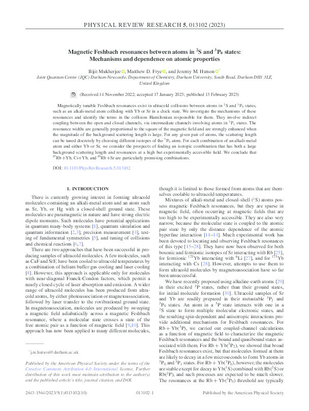 Magnetic Feshbach resonances between atoms in $^2$S and $^3$P$_0$ states: mechanisms and dependence on atomic properties Thumbnail