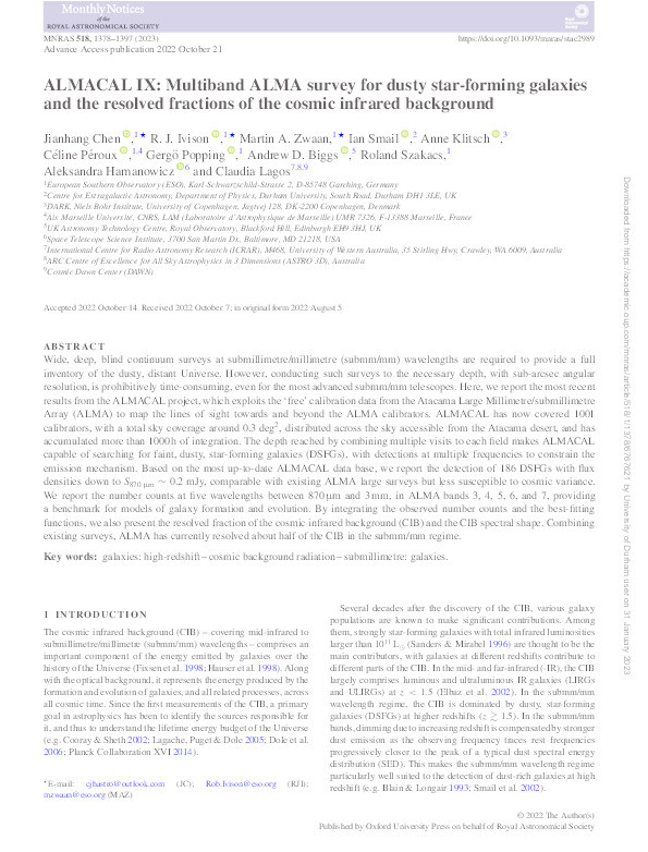 ALMACAL IX: Multiband ALMA survey for dusty star-forming galaxies and the resolved fractions of the cosmic infrared background Thumbnail