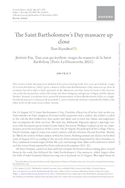 The Saint Bartholomew's Day Massacre Up Close Thumbnail