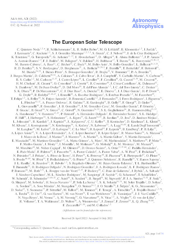 The European Solar Telescope Thumbnail