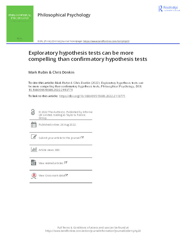 Exploratory hypothesis tests can be more compelling than confirmatory hypothesis tests Thumbnail