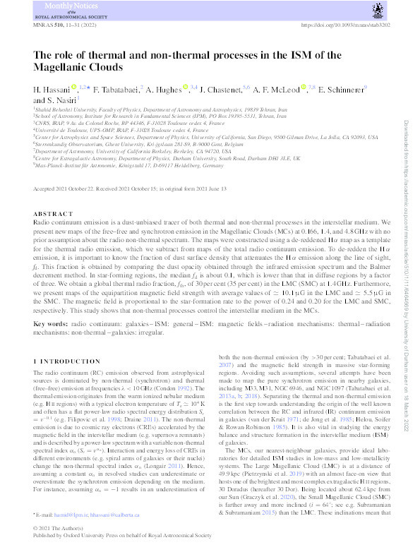 The role of thermal and non-thermal processes in the ISM of the Magellanic Clouds Thumbnail