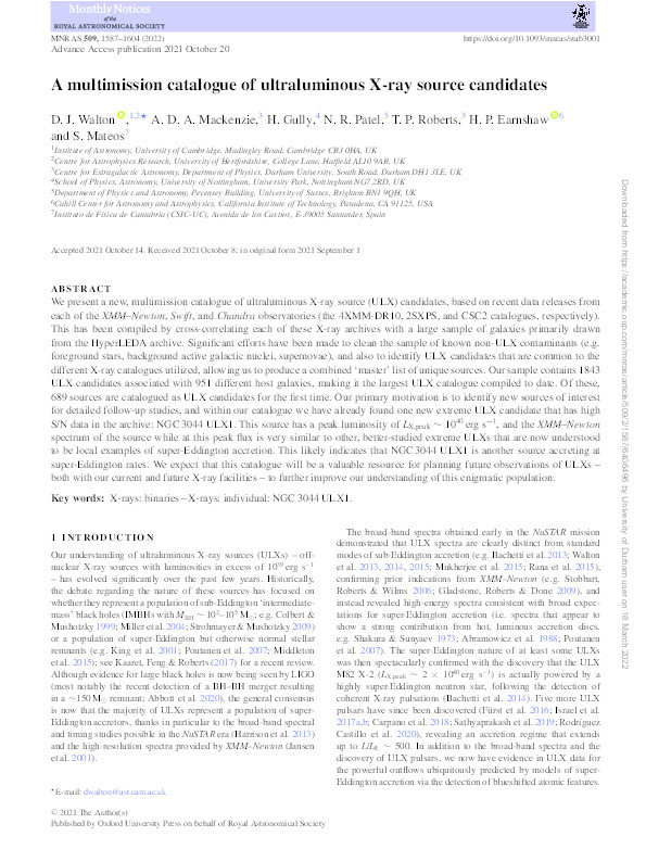 A multimission catalogue of ultraluminous X-ray source candidates Thumbnail