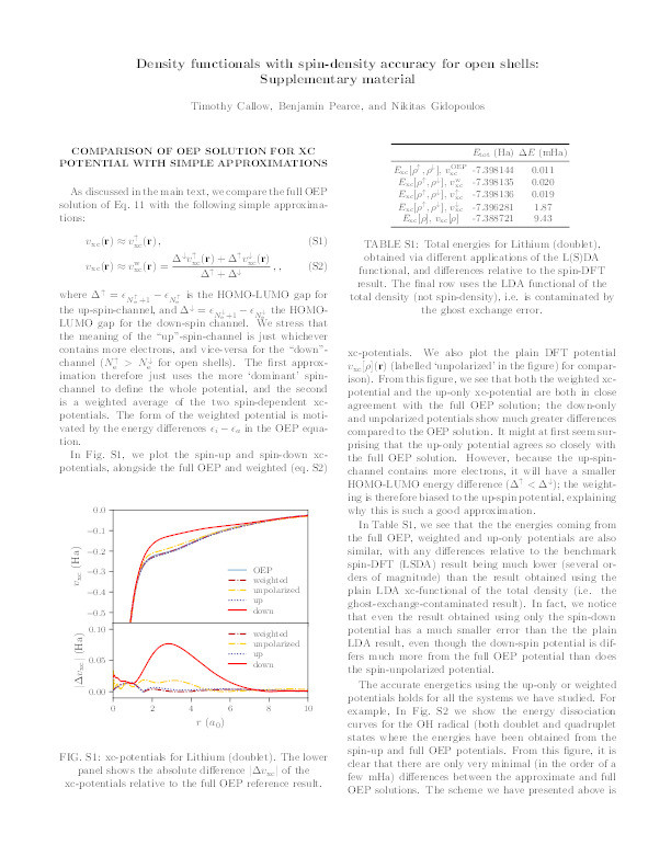 Density functionals with spin-density accuracy for open shells Thumbnail