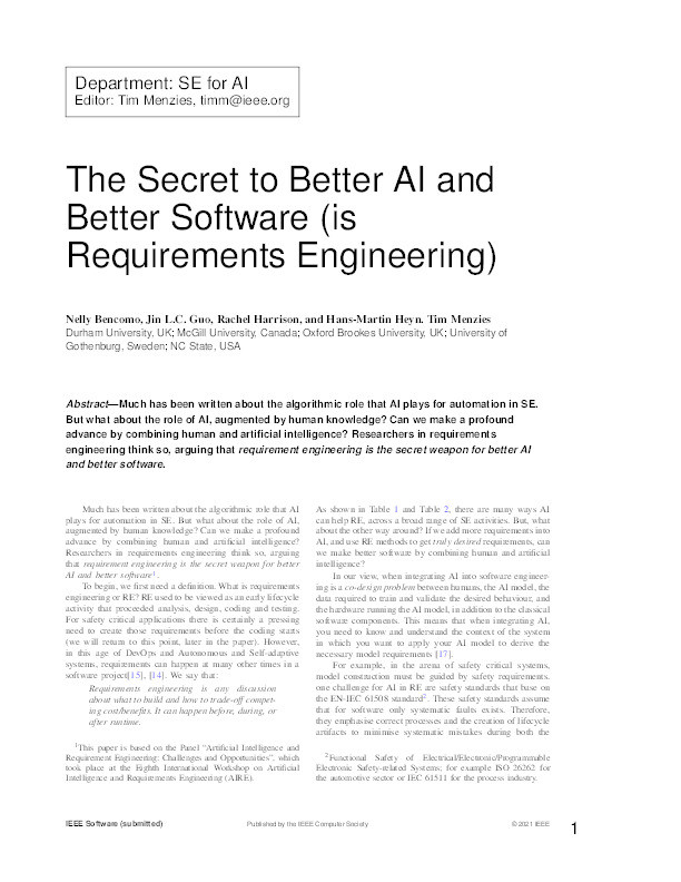 The Secret to Better AI and Better Software (Is Requirements Engineering) Thumbnail