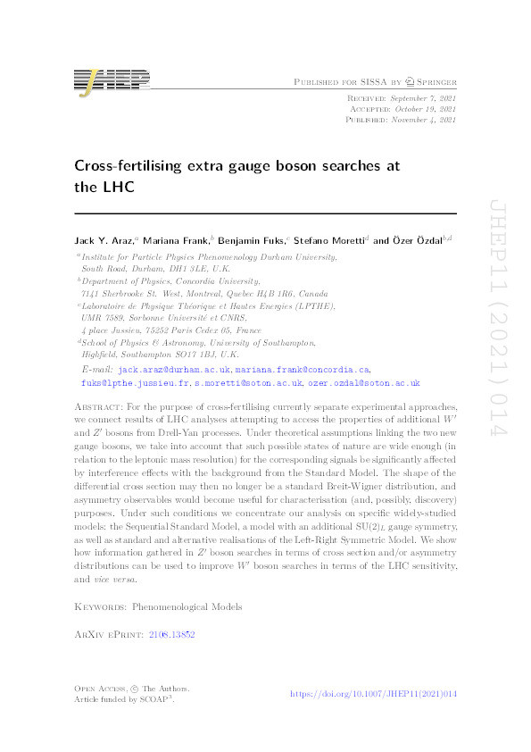 Cross-fertilising extra gauge boson searches at the LHC Thumbnail