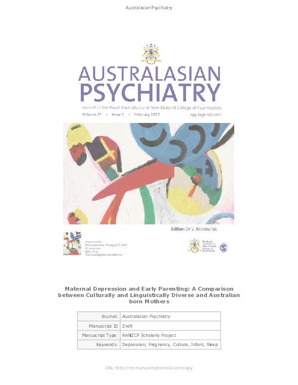 Maternal Depression and Early Parenting: A Comparison between Culturally and Linguistically Diverse and Australian born Mothers Thumbnail