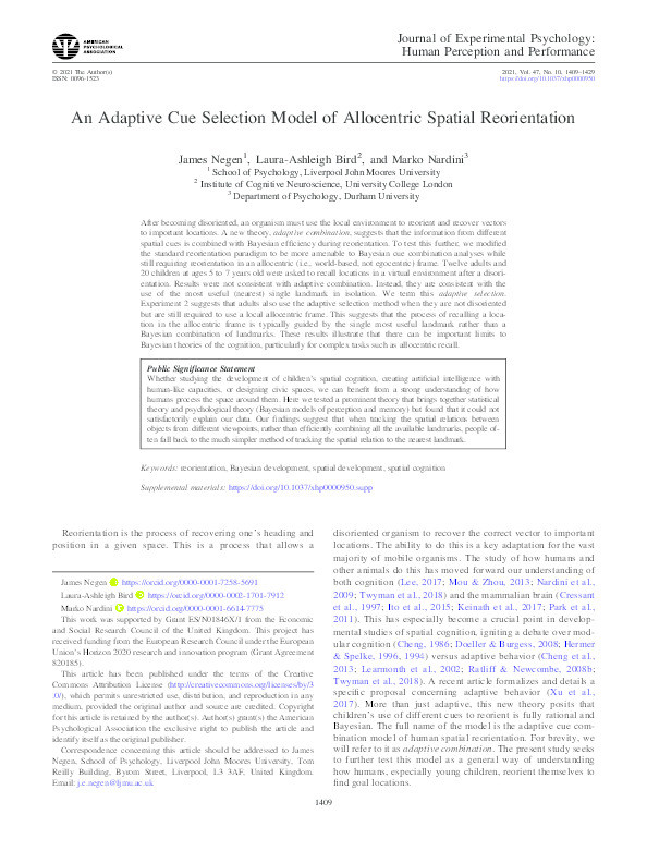 An Adaptive Cue Selection Model of Allocentric Spatial Reorientation Thumbnail