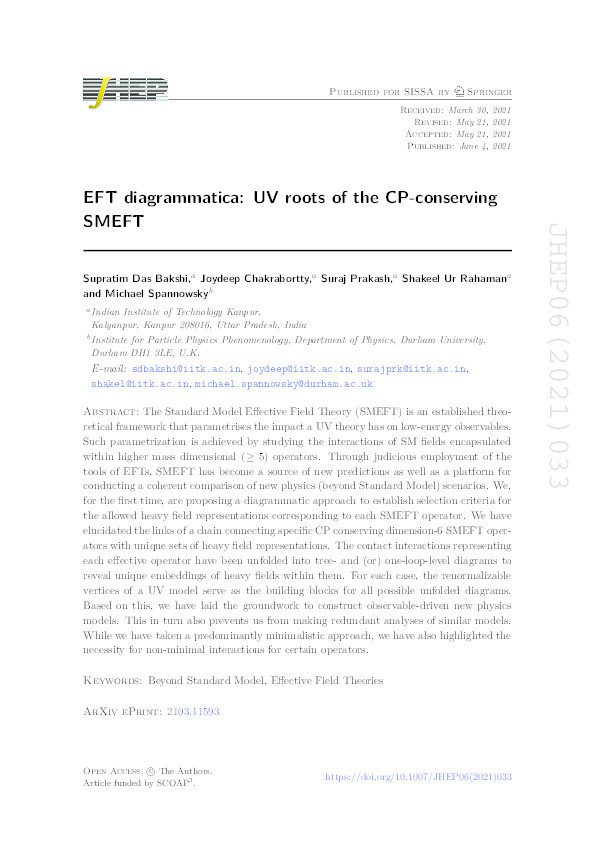 EFT diagrammatica: UV roots of the CP-conserving SMEFT Thumbnail