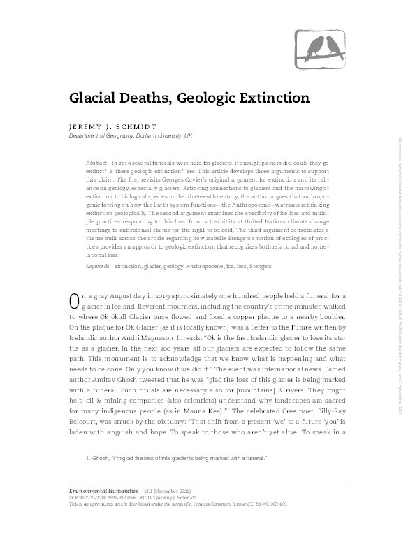 Glacial Deaths, Geologic Extinction Thumbnail