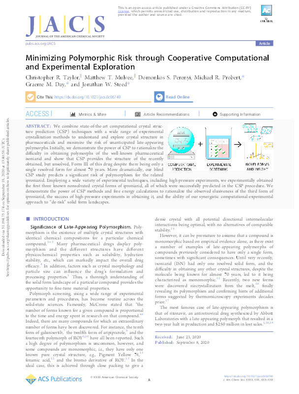 Minimizing polymorphic risk through cooperative computational and experimental exploration Thumbnail