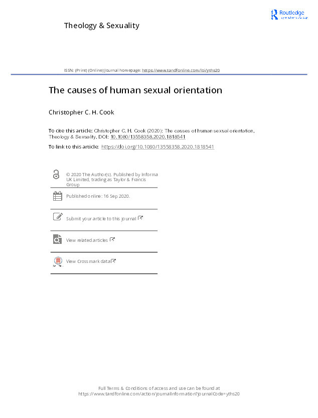 The Causes of Human Sexual Orientation Thumbnail