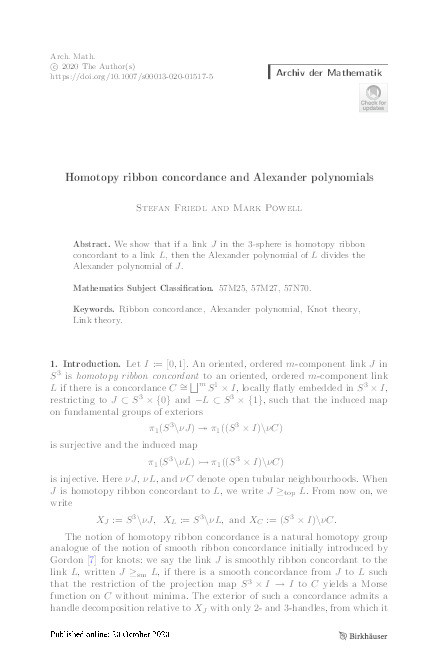 Homotopy ribbon concordance and Alexander polynomials Thumbnail