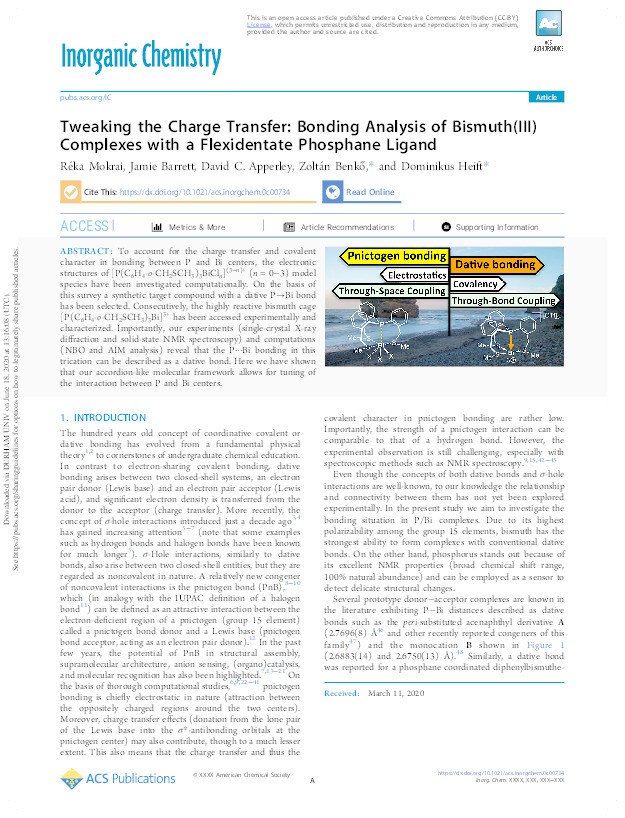 Tweaking the Charge Transfer: Bonding Analysis of Bismuth(III) Complexes with a Flexidentate Phosphane Ligand Thumbnail