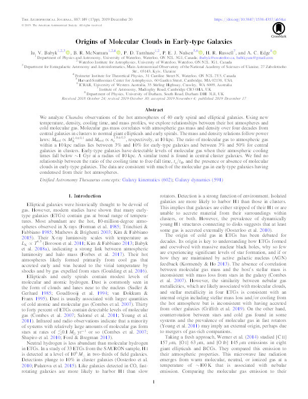 Origins of Molecular Clouds in Early-type Galaxies Thumbnail