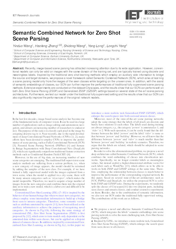 Semantic combined network for zero-shot scene parsing Thumbnail