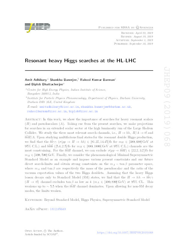 Resonant heavy Higgs searches at the HL-LHC Thumbnail