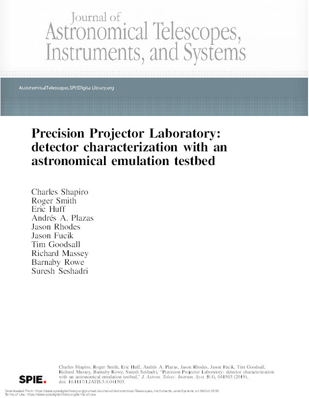 Precision Projector Laboratory: detector characterization with an astronomical emulation testbed Thumbnail